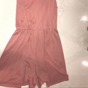 Pink naked zebra romper!!